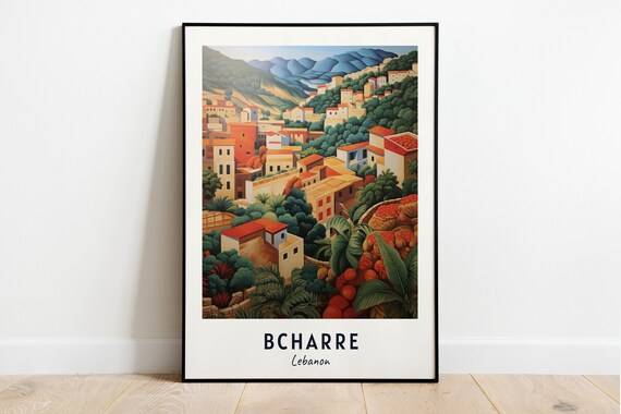 Bcharre Lebanon Mountain Village Terraces Cedars And Peaks Poster