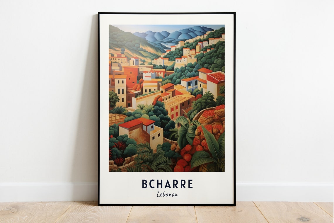 Bcharre Lebanon Mountain Village Terraces Cedars And Peaks Poster