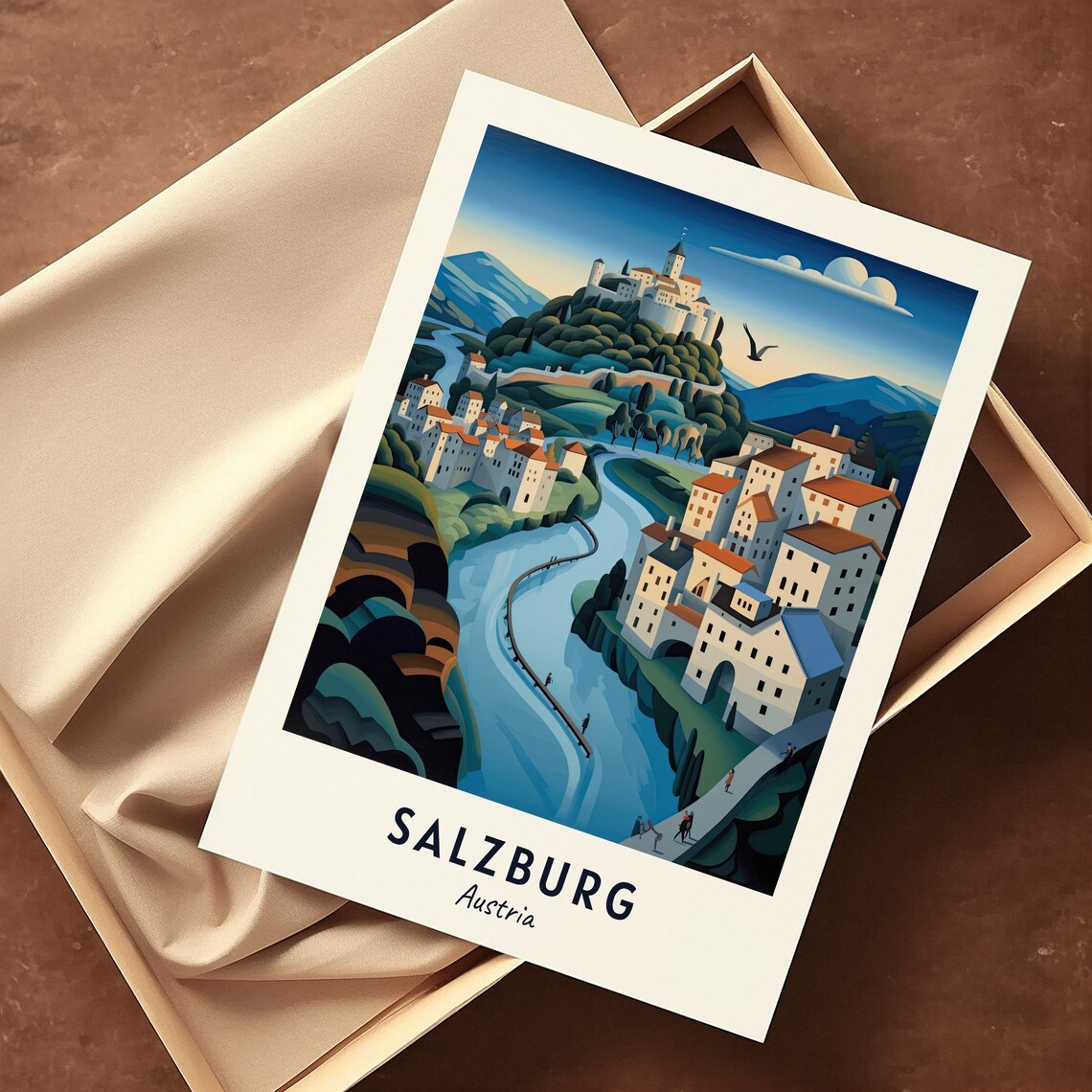 Hohensalzburg Fortress Above Salzburg Old Town in Austria Poster - Image 3