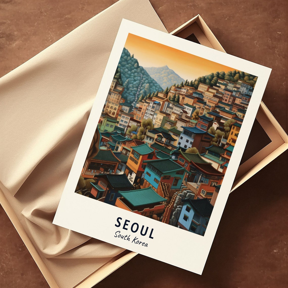 Seoul Travel Print Wall Art Seoul South Korea City Print Seoul Travel Gift Seoul City Poster Travel Gift Wall Art - Image 3