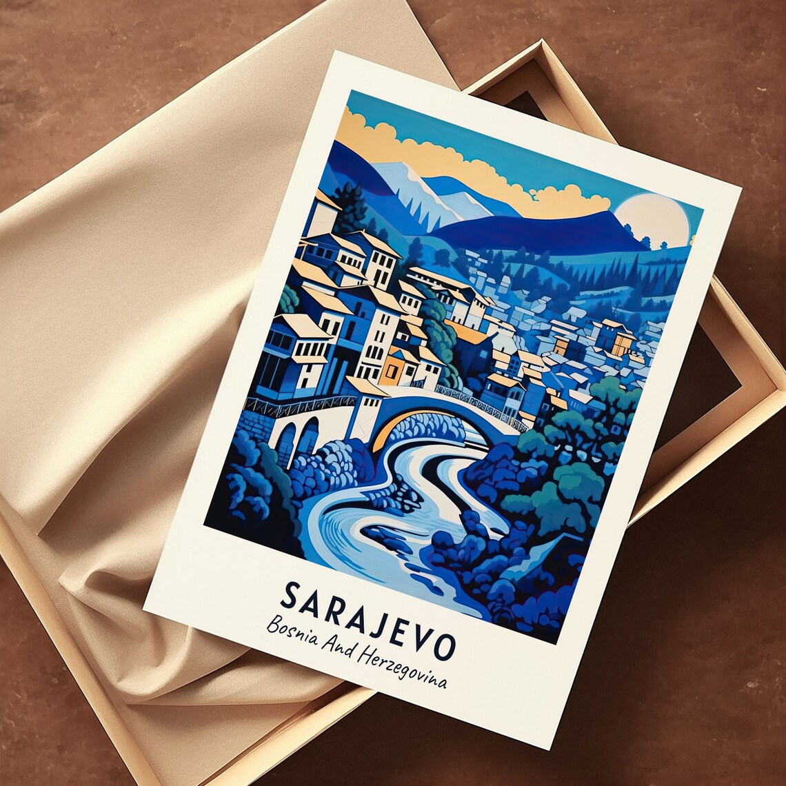 Baarija Travel Print, Sarajevo City Poster - Image 3
