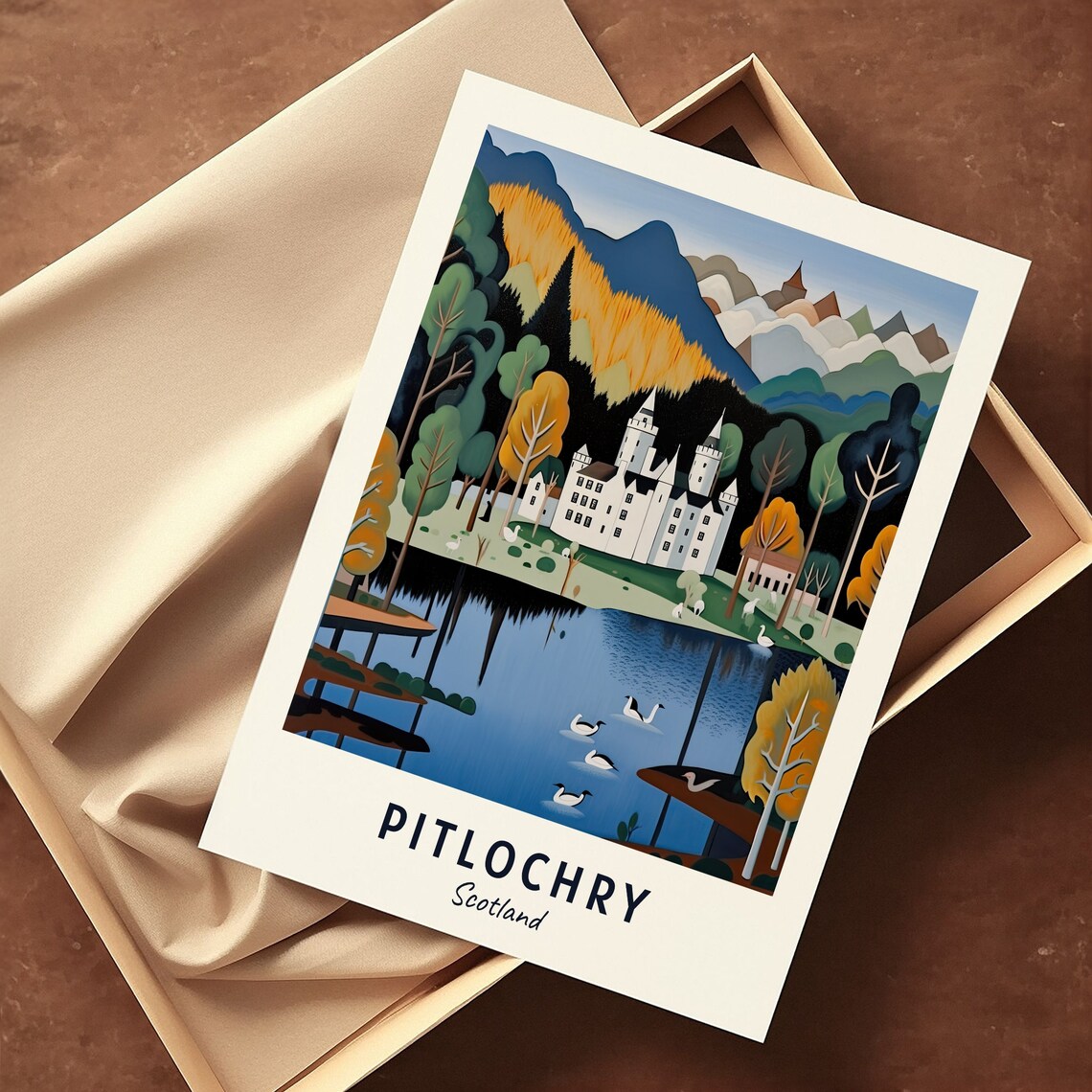 Blair Castle Travel Poster, Pitlochry Scotland - Image 3