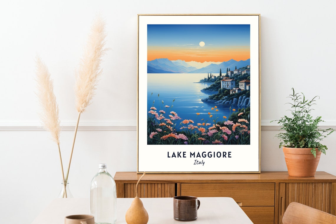 Lake Maggiore Italy Travel Print Wall Art Lake Maggiore Italy City Print Lake Maggiore Italy Travel Gift Lake Maggiore Italy Poster - Image 2