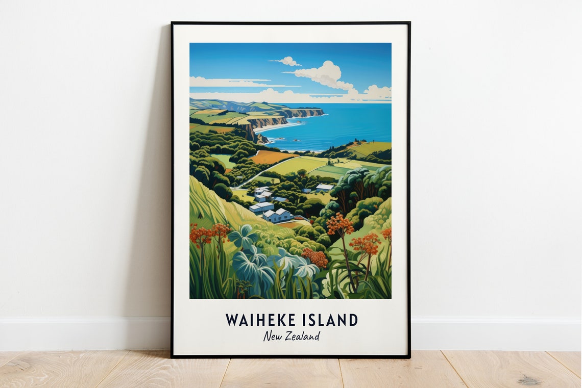 Waiheke Island New Zealand Travel Print Wall Art Waiheke Island New Zealand City Print Waiheke Island New Zealand Travel Gift