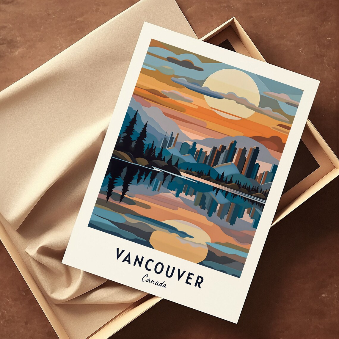 Vancouver Canada Travel Poster, City Wall Art - Image 3
