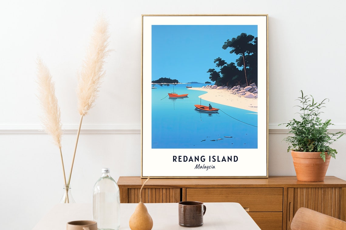 Redang Marine Park Travel Print Wall Art Redang Island Malaysia City Print Redang Marine Park Travel Gift Redang Marine Park Poster - Image 2