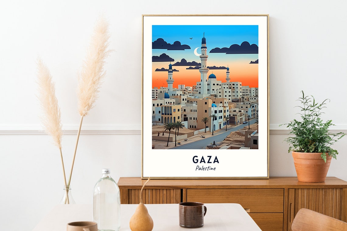 Gaza City Print Gaza Travel Poster Palestine Travel Gift Gaza Palestine Poster Gaza Gift - Image 2