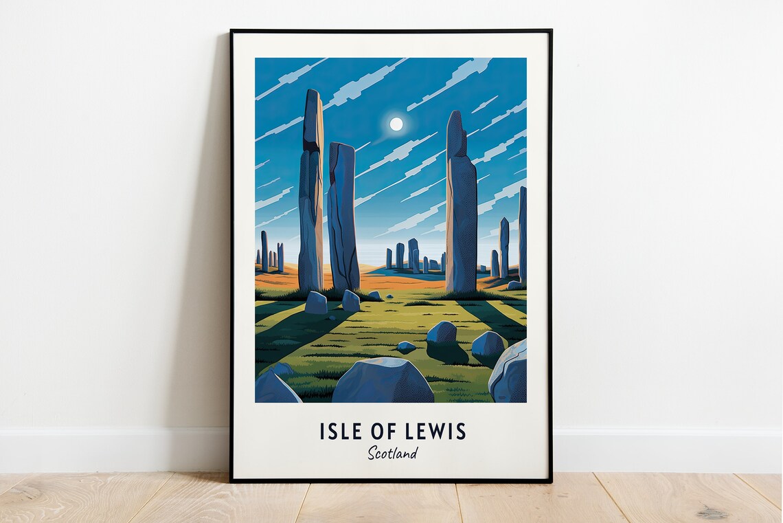 Callanish Standing Stones Travel Poster, Isle Of Lewis