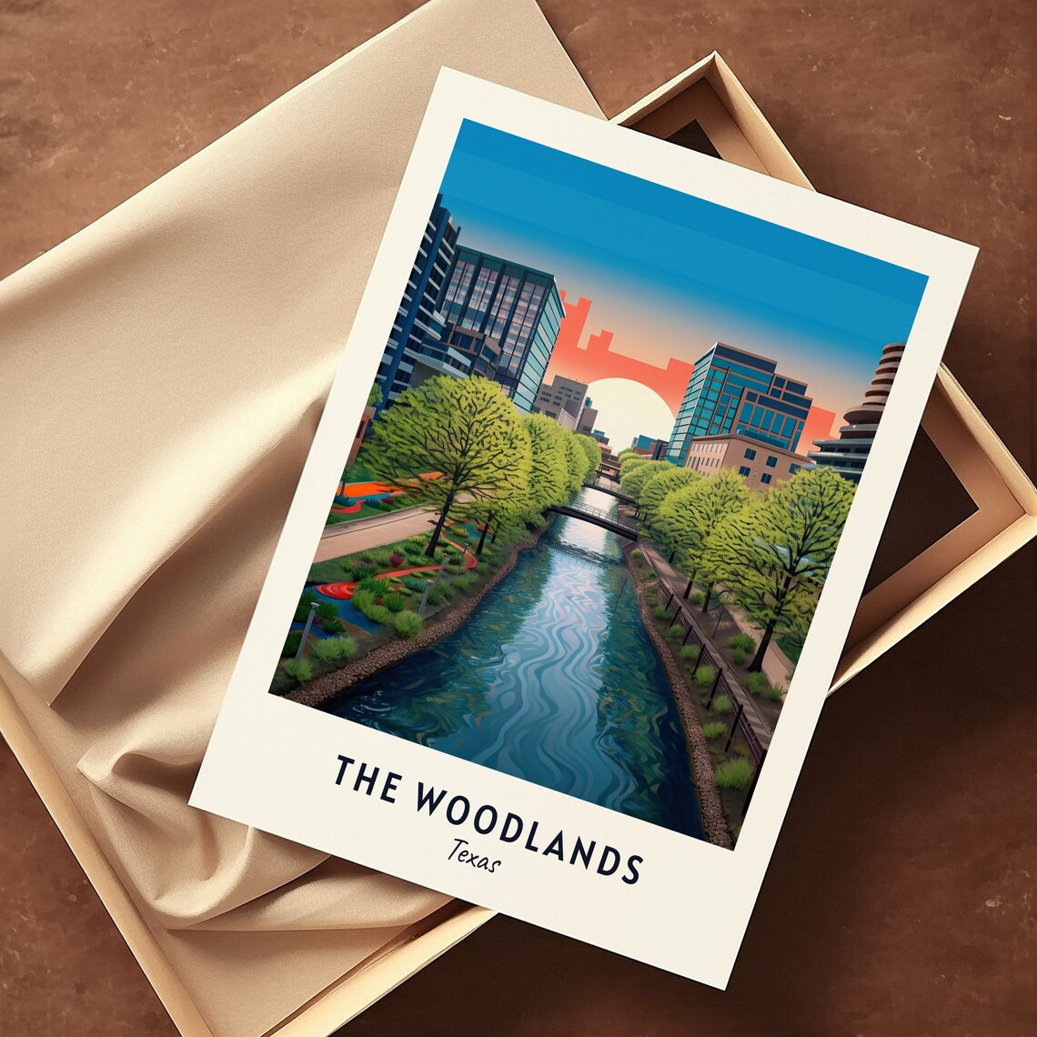 The Woodlands Texas Travel Poster, City Print - Image 3