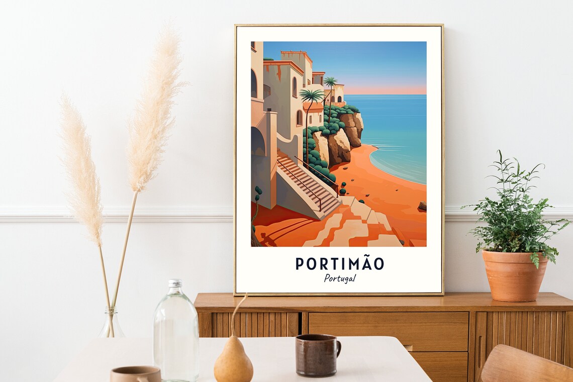 Praia Da Rocha Travel Poster, Portimão Portugal - Image 2