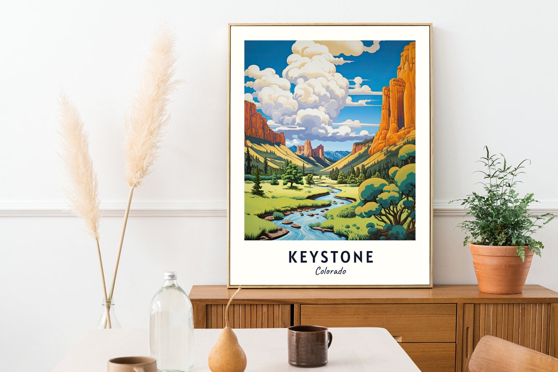Keystone Colorado Red Rock Canyon Stream Valley Daytime Poster - Image 2
