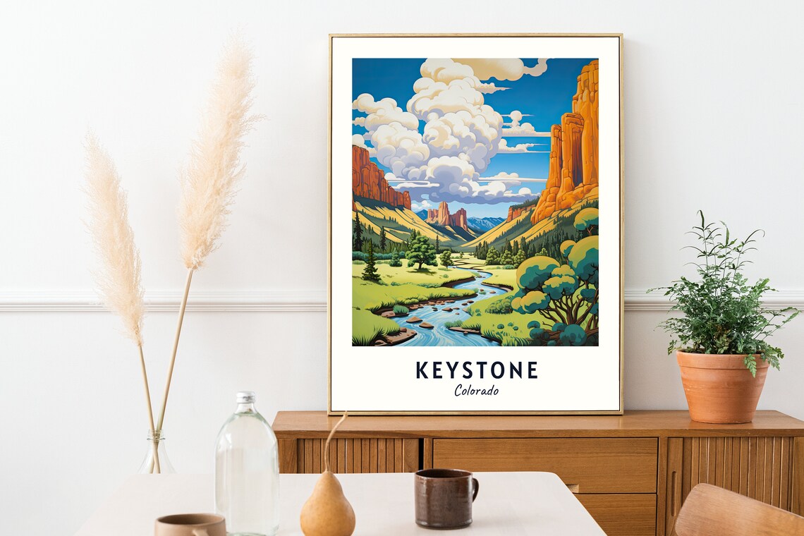 Keystone Colorado Travel Print Wall Art Keystone Colorado City Print Keystone Colorado Travel Gift Keystone Colorado Poster - Image 2