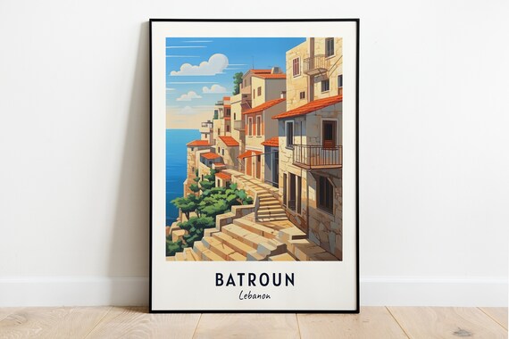 Batroun Lebanon Old Stone Town Grand Staircase By The Sea Poster