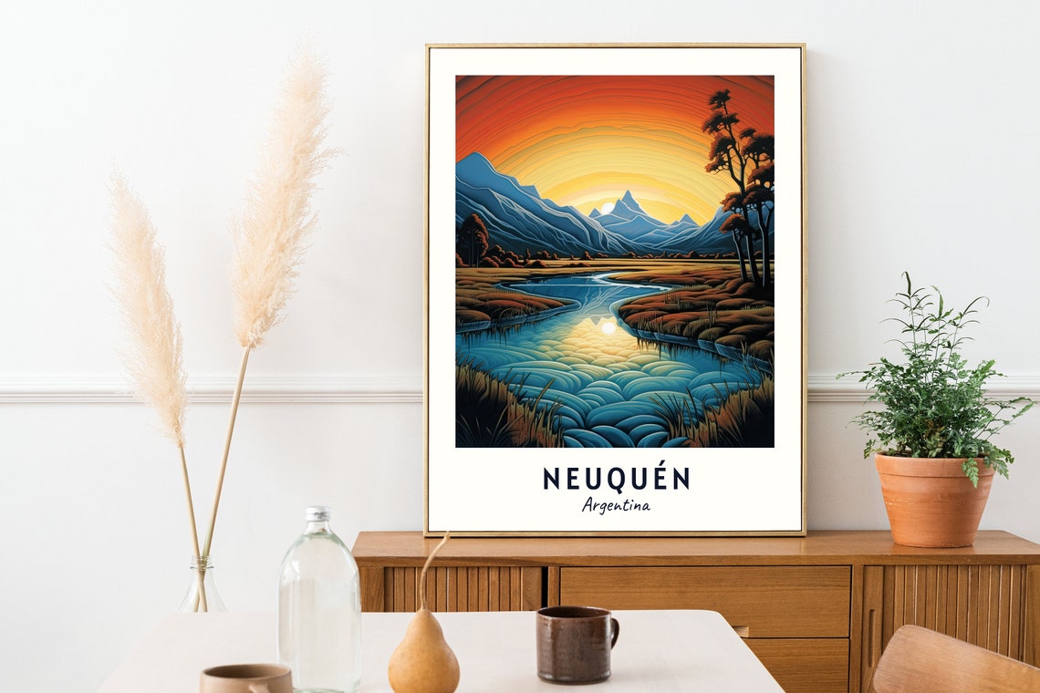 Lann National Park Travel Print Wall Art Neuqun Argentina City Print Lann National Park Travel Gift Lann National Park Poster - Image 2