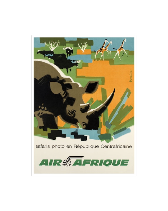 Africa Travel Poster African Vintage Wall Art Print Xr2664