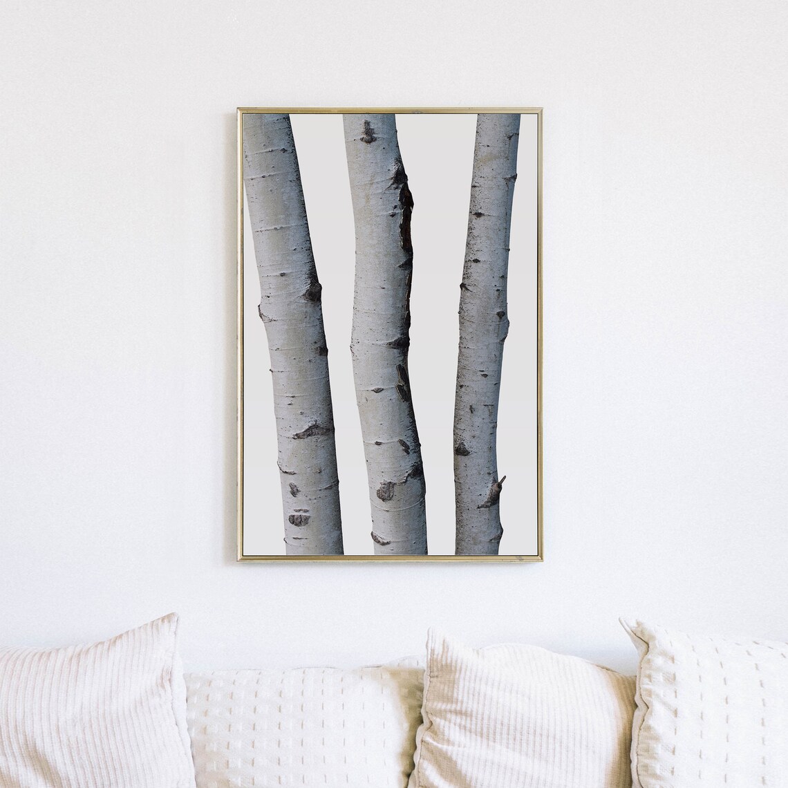 Silver Birch Tree, Scandinavian Modern Wall Art - Image 2