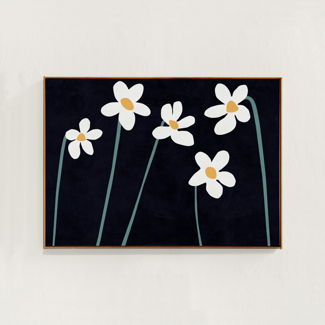 Spring Flowers Modern Scandi Boho Bedroom Art Print