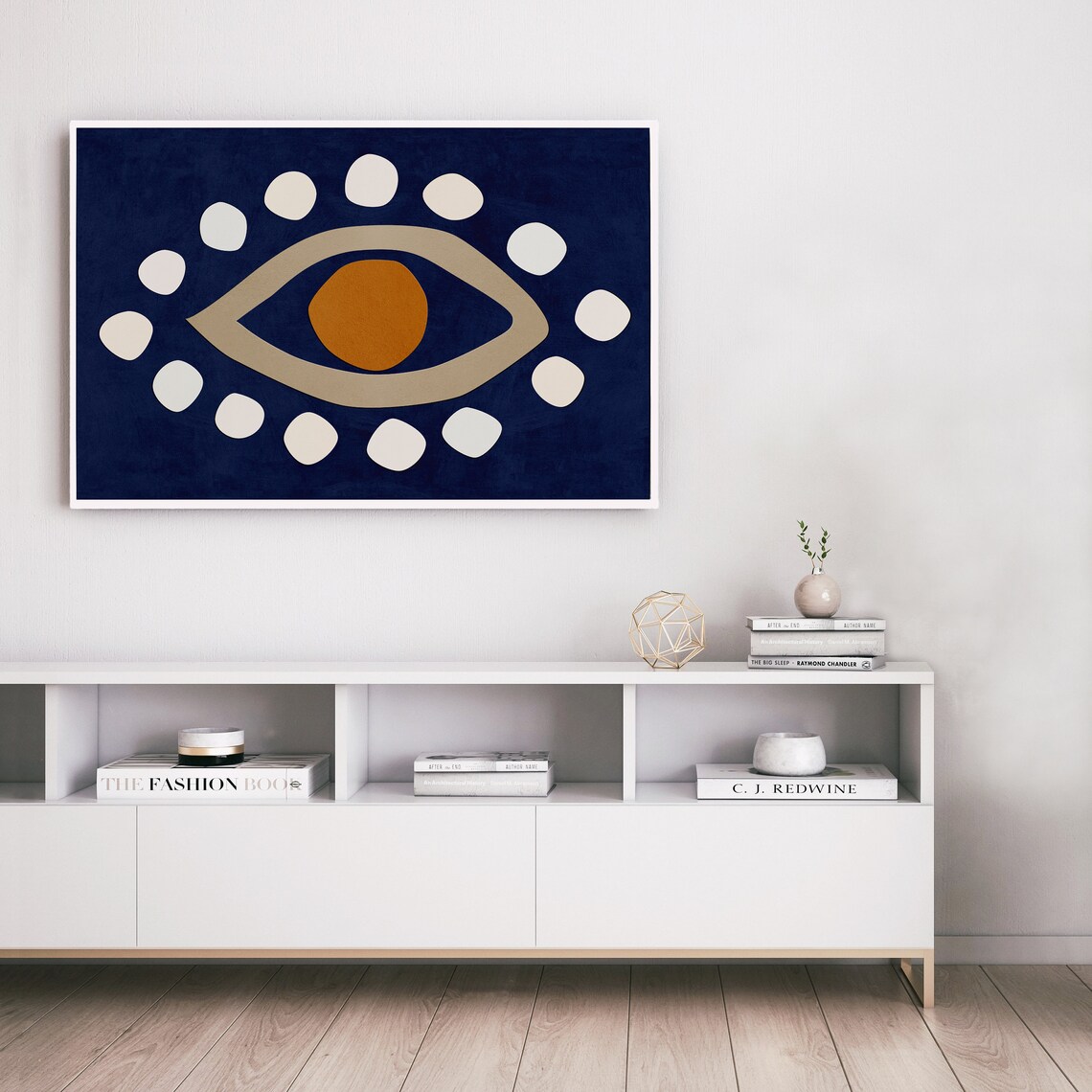 Scandi Boho Abstract Eye Art Print, Home Decor - Image 3