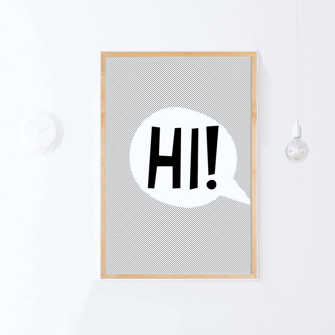 Hi Poster Kids Room Wall Art Print