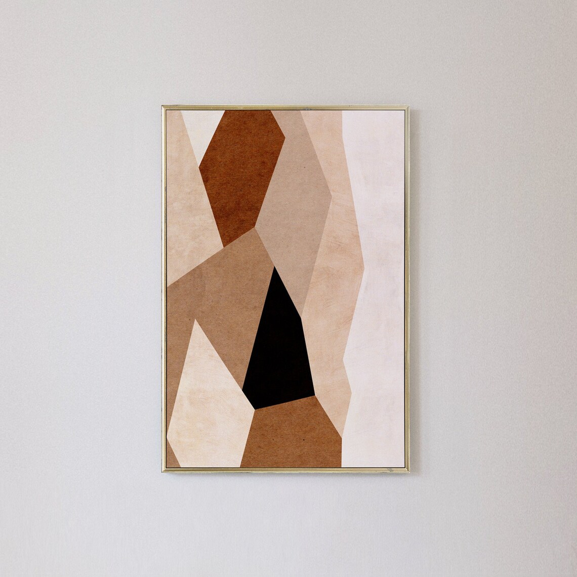 Neutral Geometric Abstract Art Print, Earth Tones - Image 3
