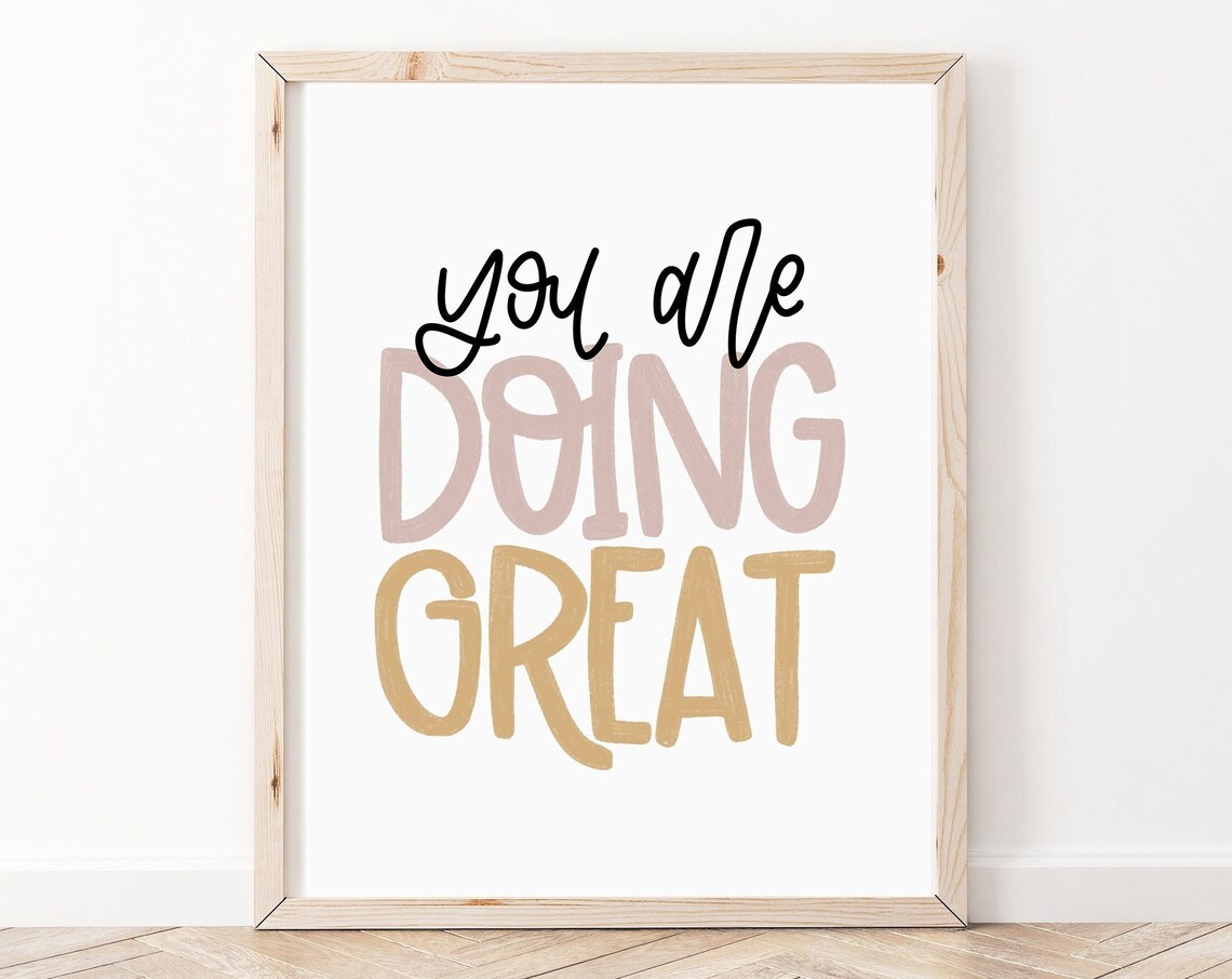 Affirmation Poster, Mental Health Motivational Art Print
