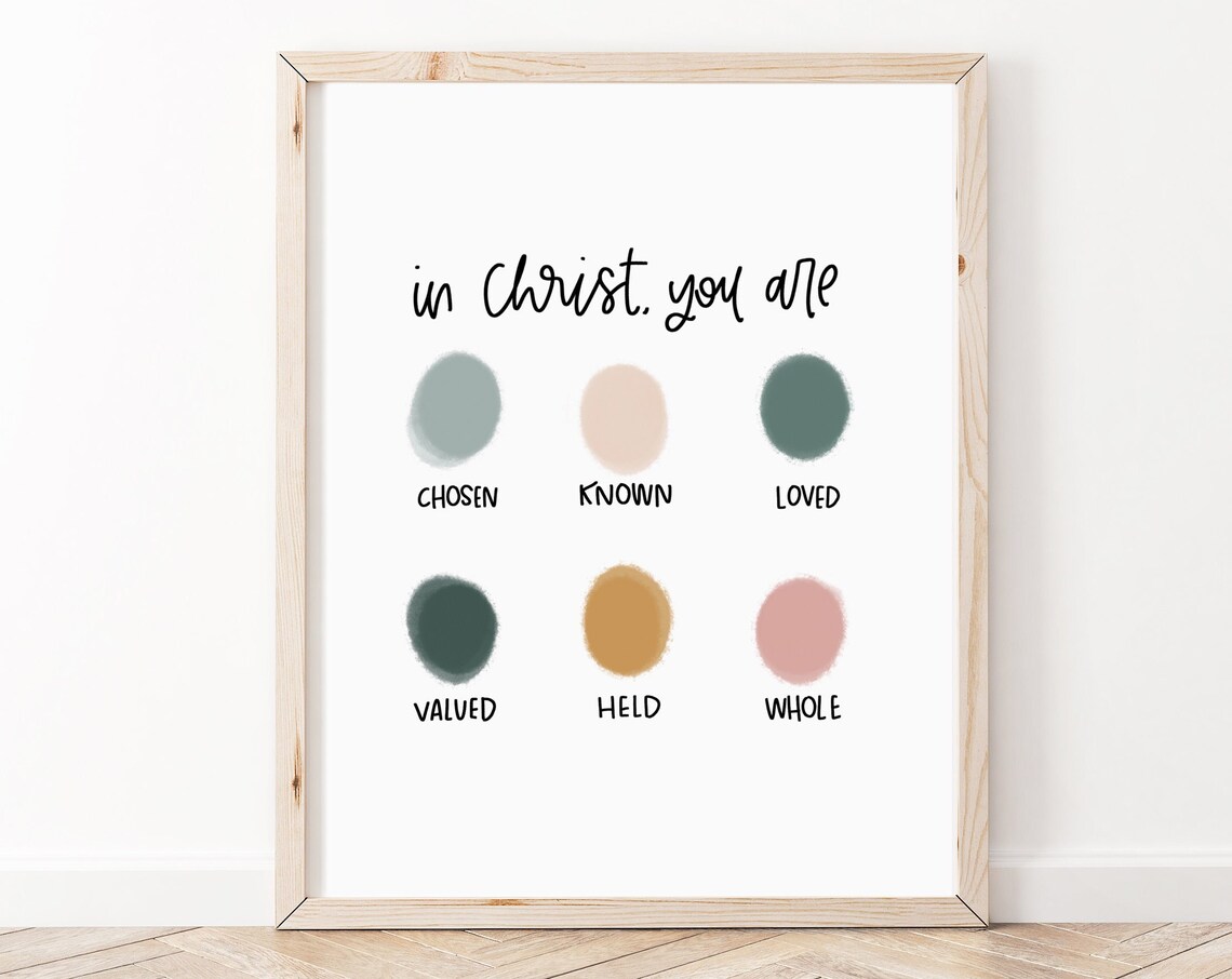 Identity In Christ Christian Scripture Art Print
