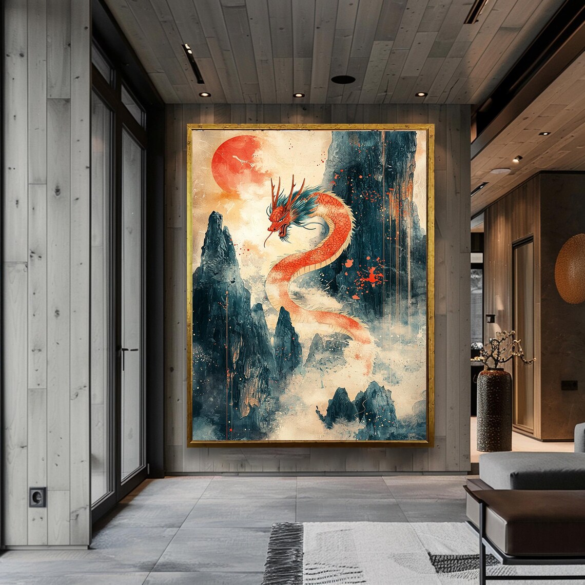 Chinese Dragon Mythological Wall Art Poster Print - Image 6