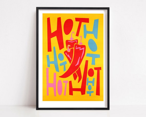 Chilli Kitchen Art Print, Spicy Food Poster