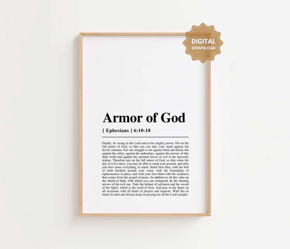 Armor Of God Ephesians 6:10-18 Niv Poster
