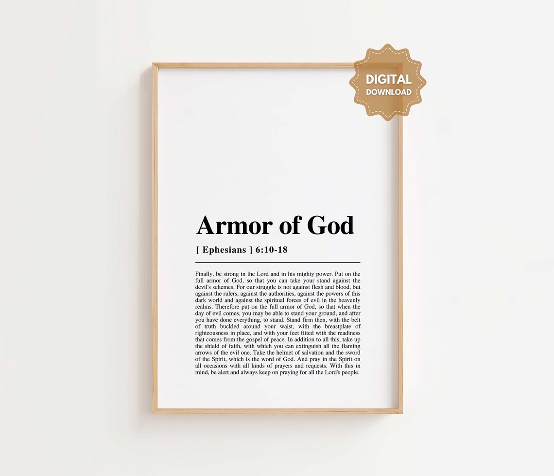 Armor Of God Ephesians 6:10-18 Niv Poster