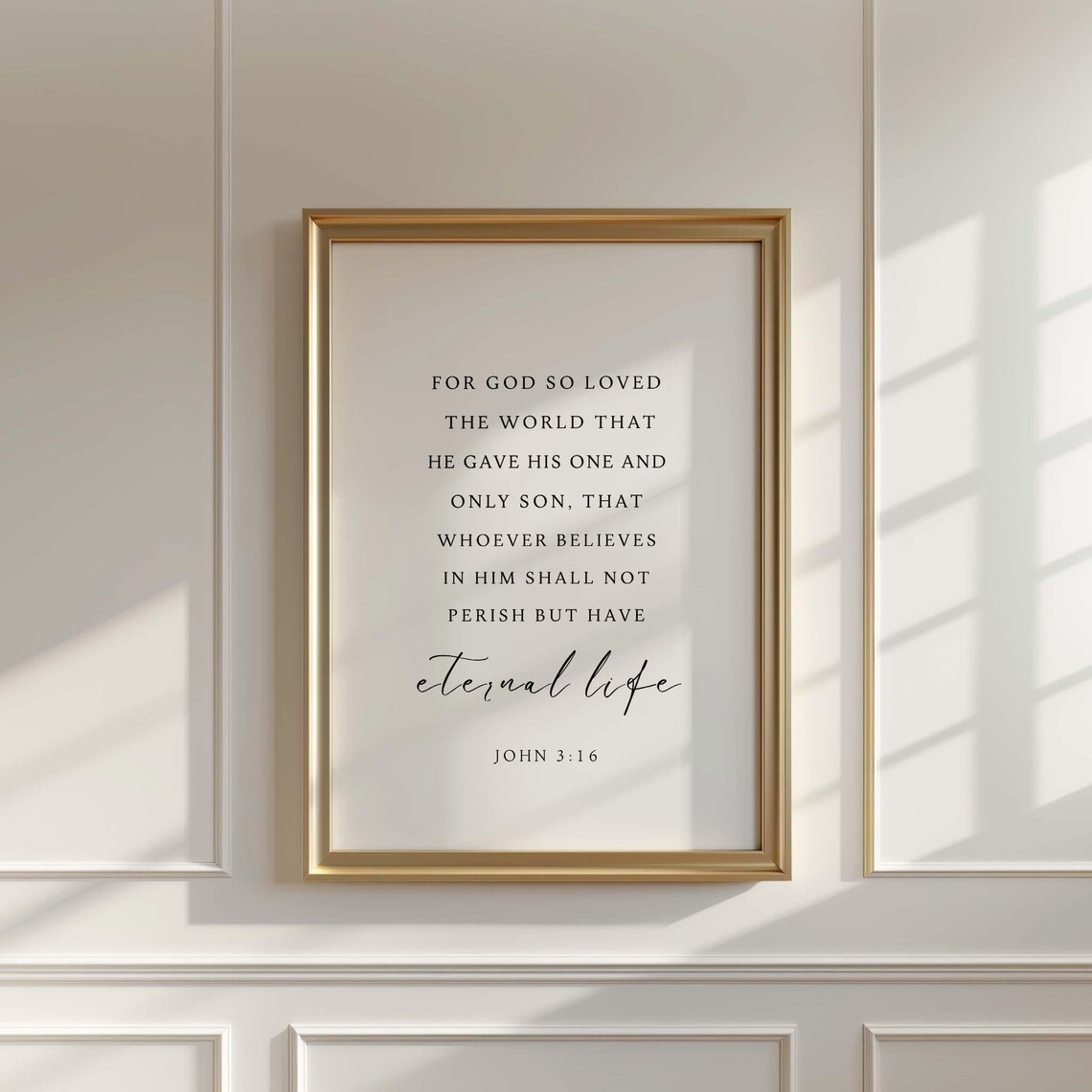 John 3:16 NIV Christian Bible Verse Poster