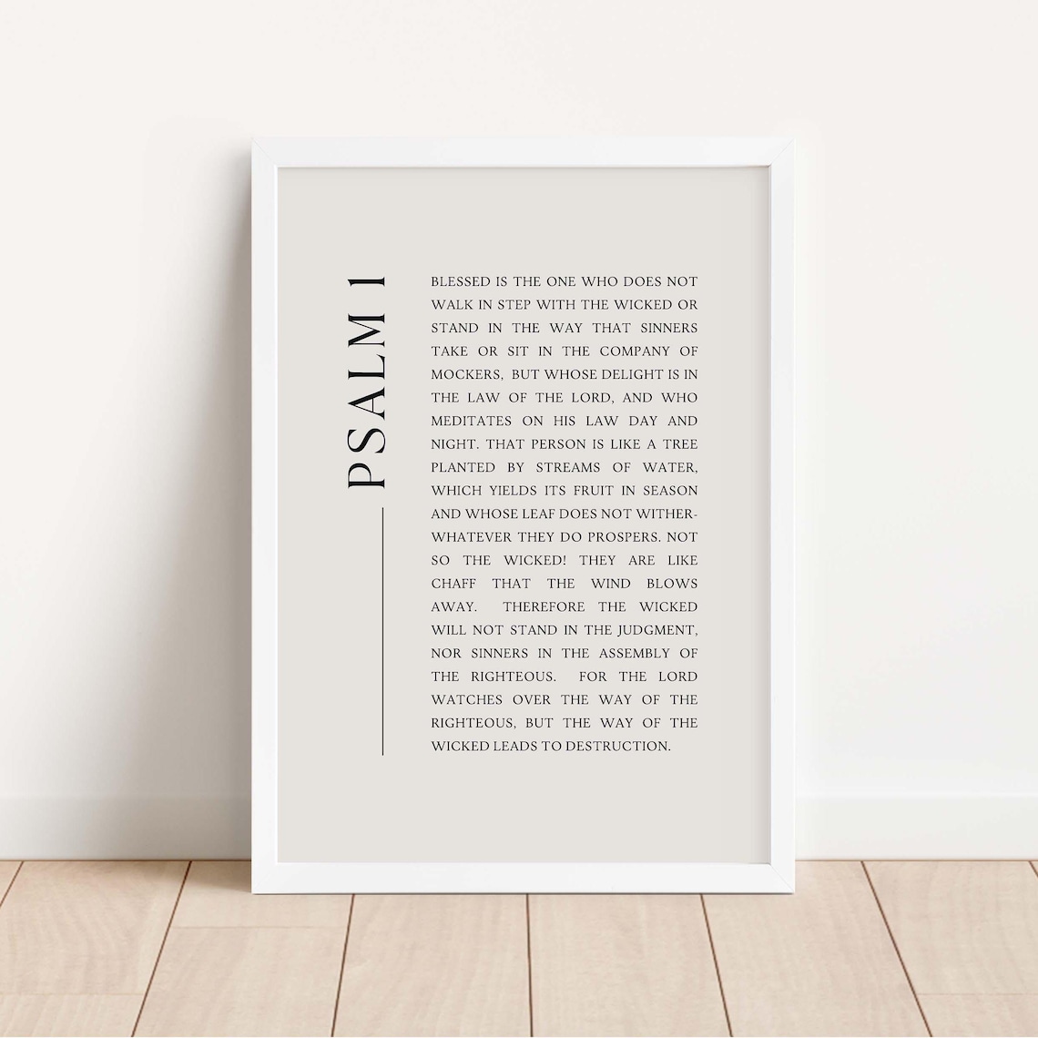 Psalm 1 NIV Bible Verse, Christian Wall Art