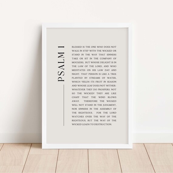 Psalm 1 NIV Bible Verse, Christian Wall Art