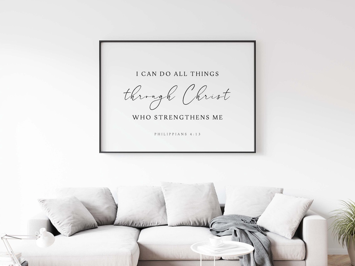 Philippians 413 Bible Verse Wall Art Print