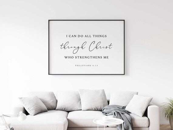 Philippians 413 Bible Verse Wall Art Print