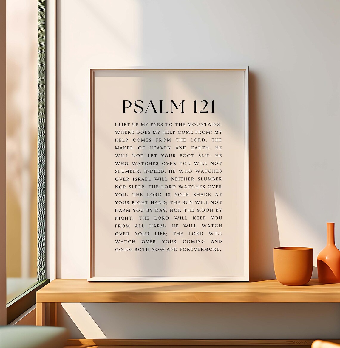 Psalm 121 Niv Bible Verse Print Christian Home Decor