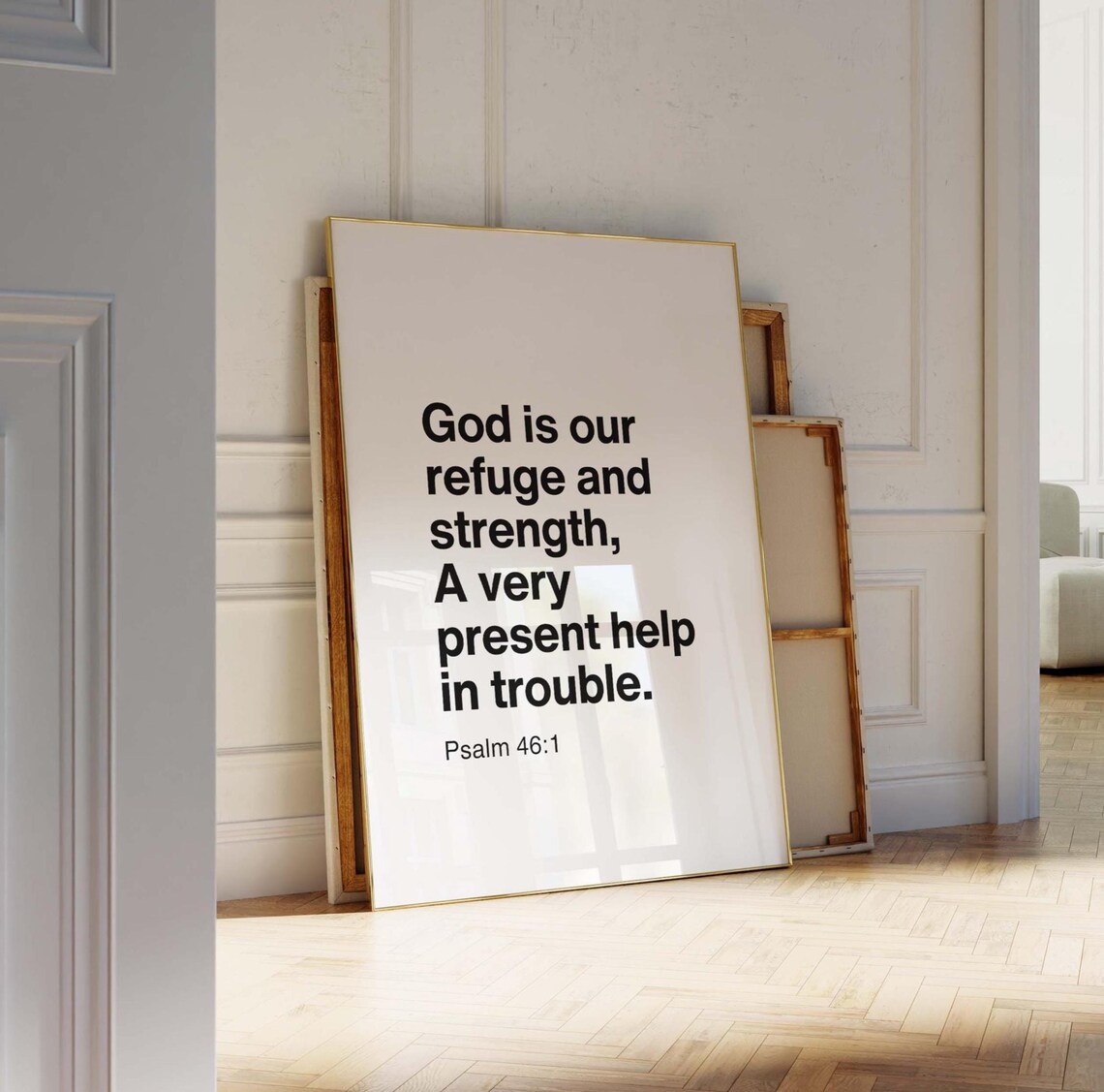 God Is Our Refuge And Strength Psalm 46:1, Art Print