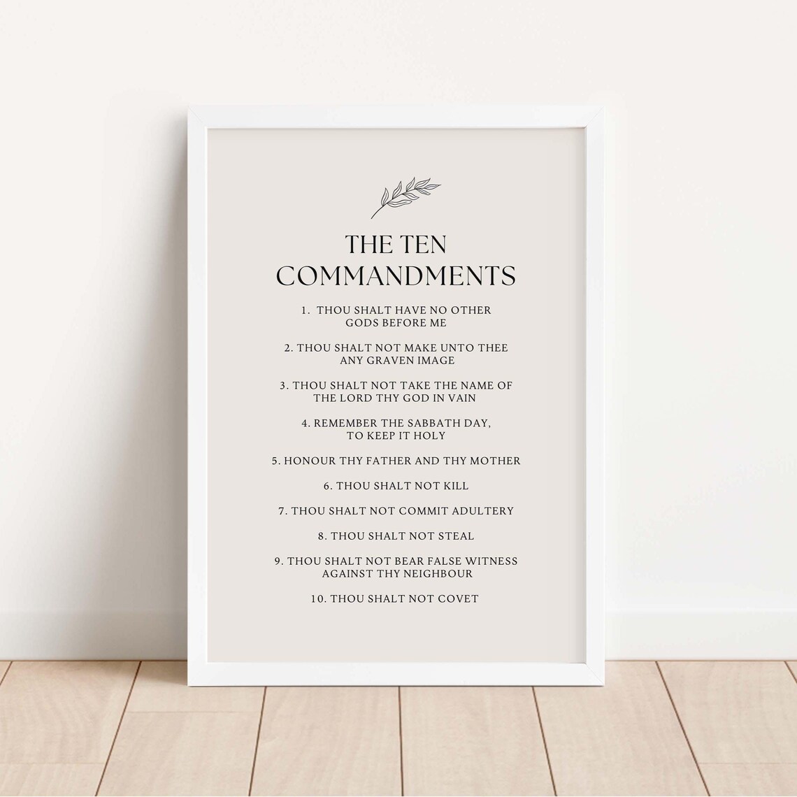 The Ten Commandments Scripture Art Print
