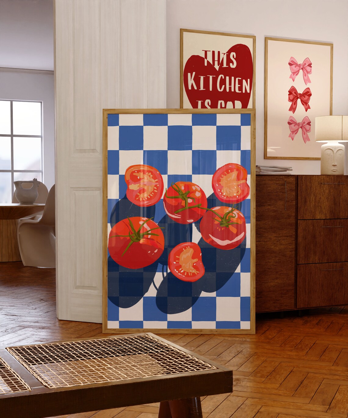 Tomato Retro Food Art Print, Eclectic Kitchen Decor - Image 3