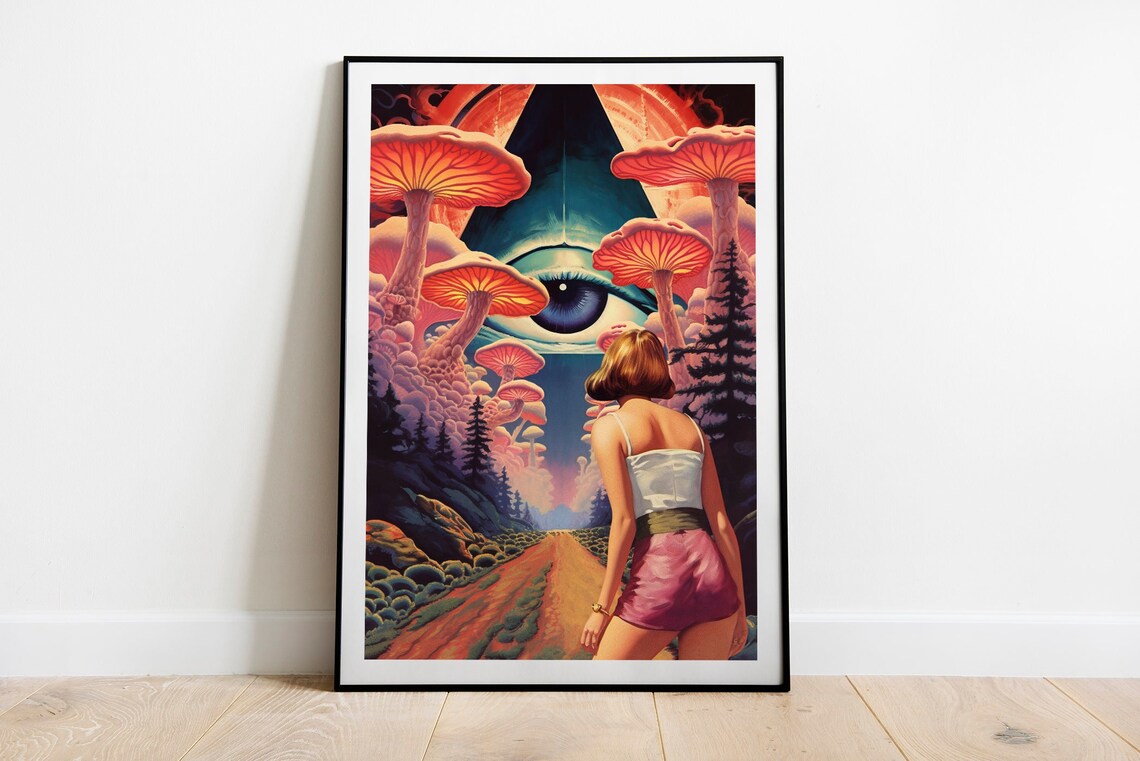 Mind Opening Trip Psychedelic Mushroom Art Print