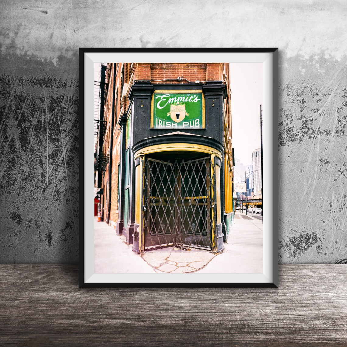 Chicago Irish Bar Emmits, Chicago Travel Poster