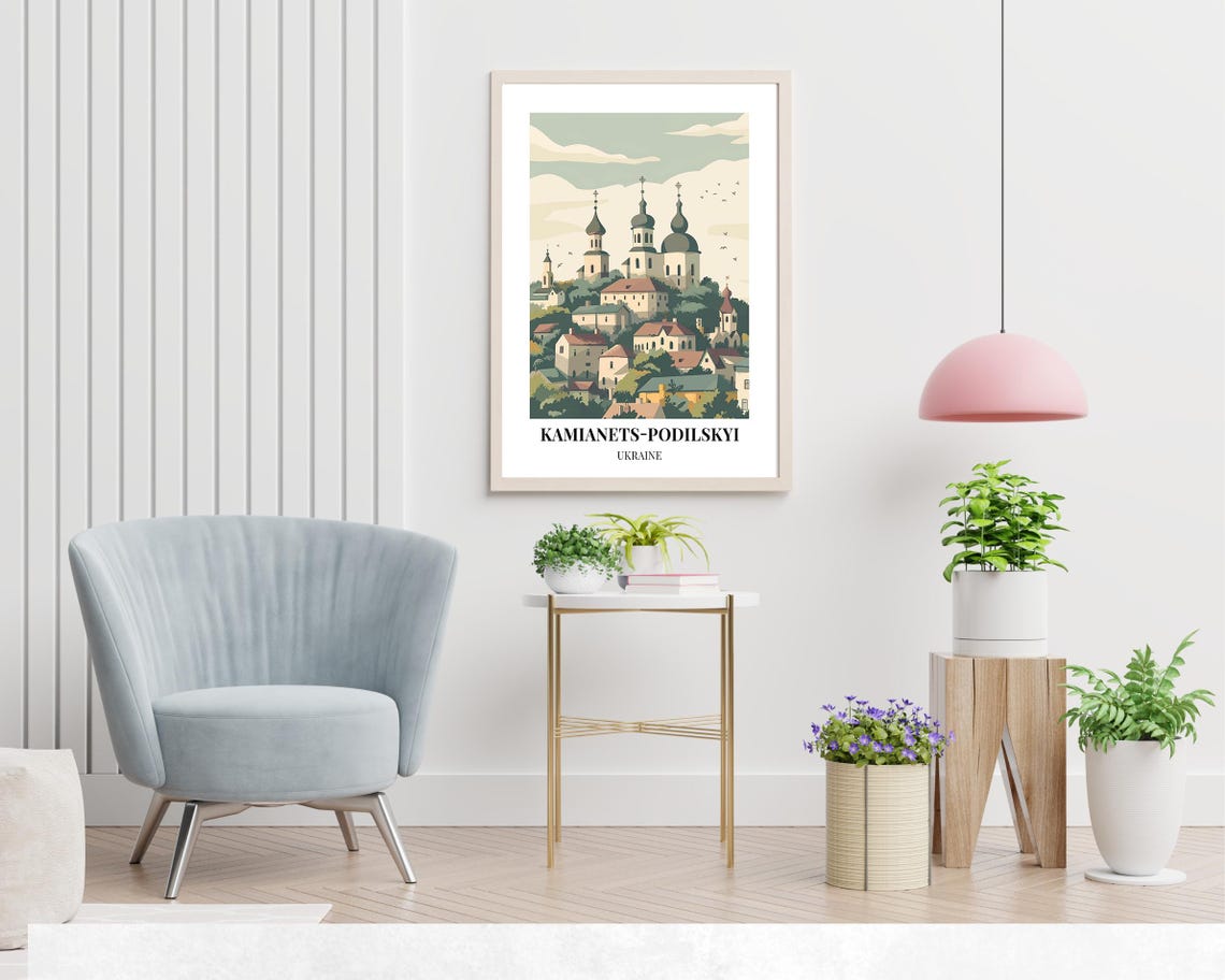 Kamianets-Podilskyi Ukraine Old Town Churches Daytime Travel Poster - Image 2
