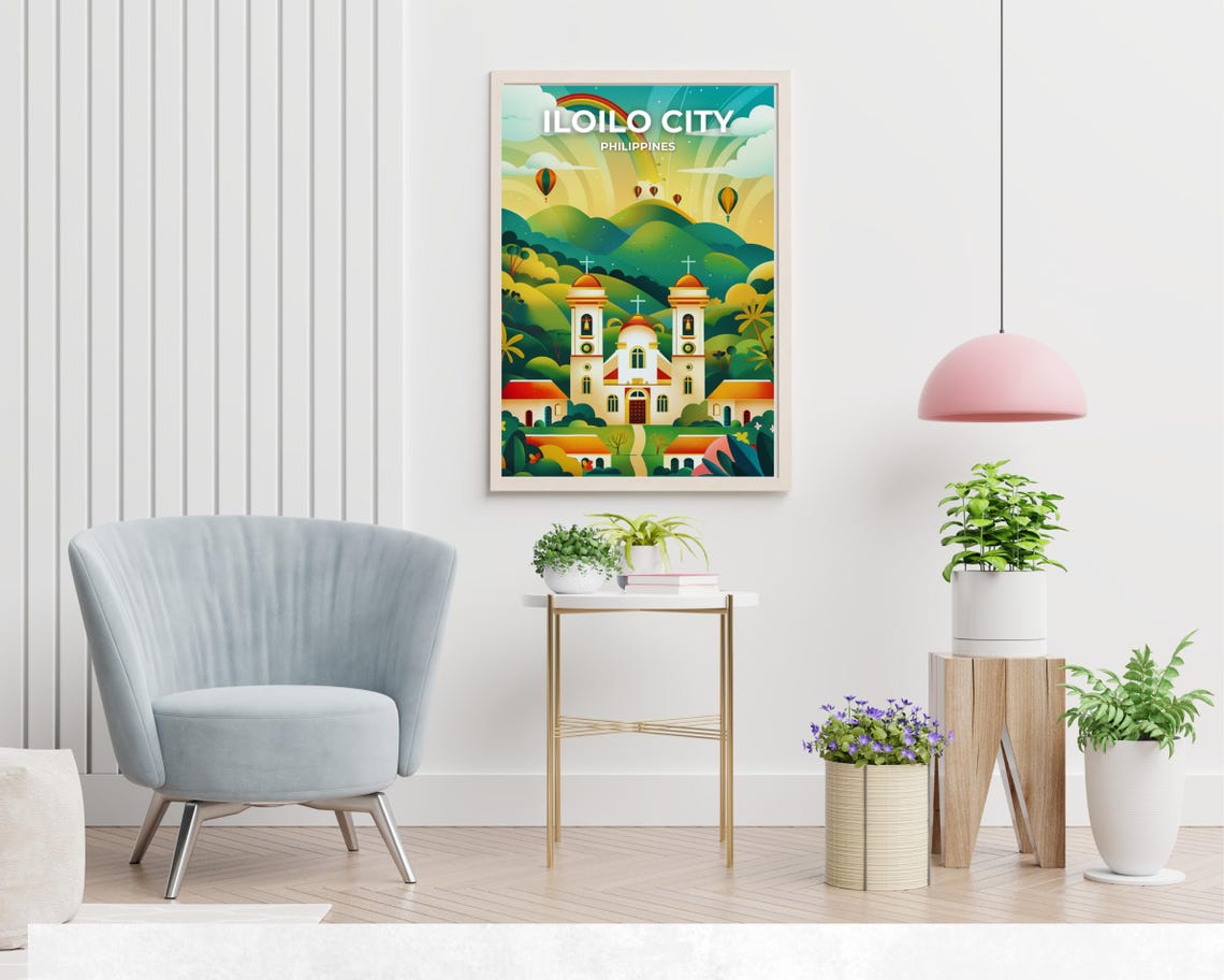Miagao Church Travel Print Wall Art Iloilo City Philippines City Print Miagao Church Travel Gift Miagao Church Poster - Image 2