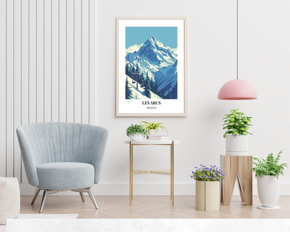 Les Arcs France Travel Print Wall Art Les Arcs France City Print Les Arcs France Travel Gift Les Arcs France Poster Travel Gift - Image 2