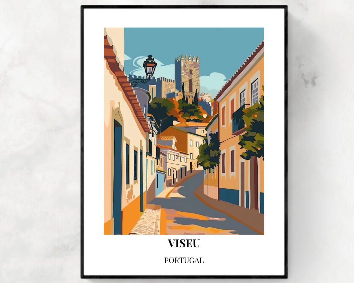 Viseu Cathedral Travel Print Wall Art Viseu Portugal City Print Viseu Cathedral Travel Gift Viseu Cathedral Poster