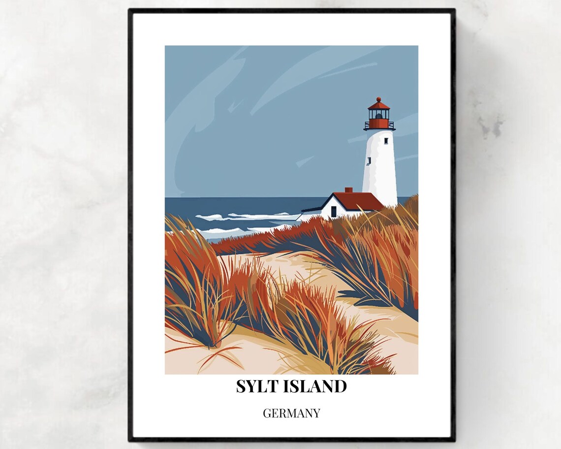 Sylt Island Germany Travel Print Wall Art Sylt Island Germany City Print Sylt Island Germany Travel Gift Sylt Island Germany Poster