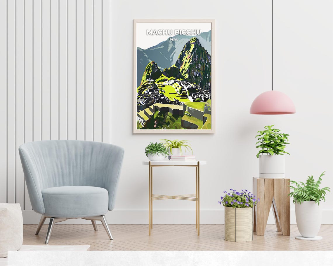 Machu Picchu Peru Ancient Inca Ruins High Mountain Travel Poster - Image 2