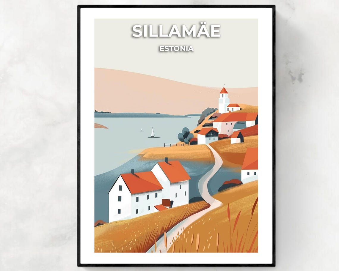 Sillame Travel Print Wall Art Sillame Estonia City Print Sillame Travel Gift Sillame City Poster Travel Gift