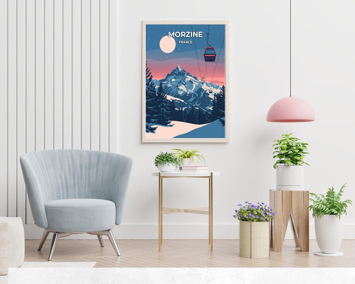 Morzine France Travel Print Wall Art Morzine France City Print Morzine France Travel Gift Morzine France Poster - Image 2