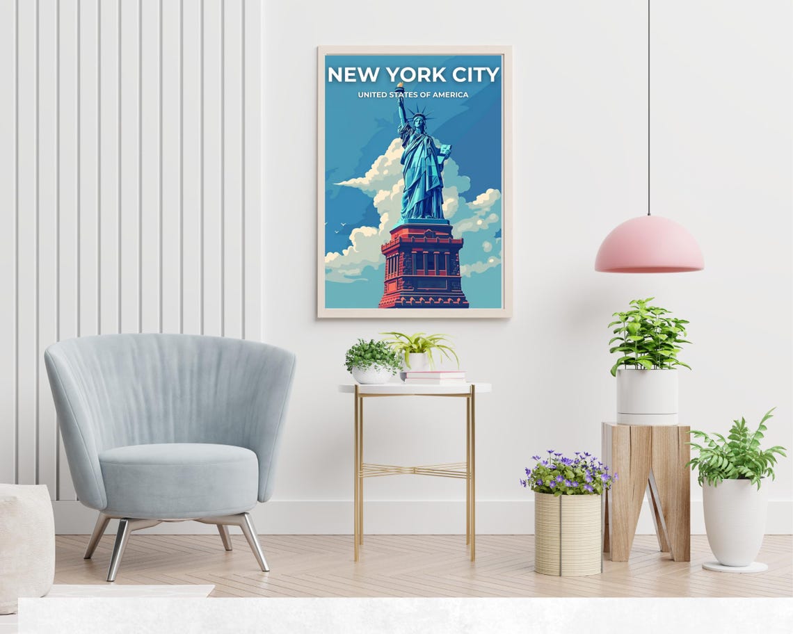 New York City Travel Print New York City United States Travel Gift City Poster Wedding Gift - Image 2